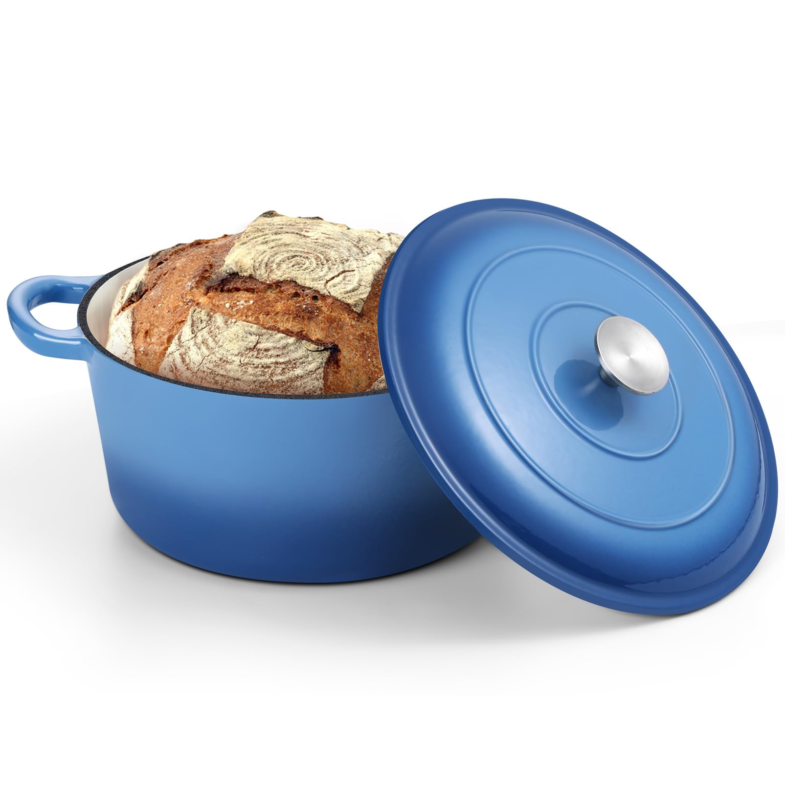 TeamFar 5 Qt Enameled Cast Iron Dutch Oven